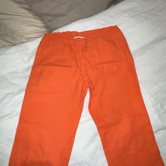 ROXY OCEANSIDE FLARED LINEN DRAWSTRING PANTS - Picture 3 of 4